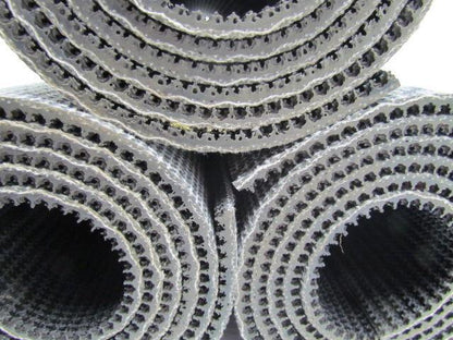 Black PVC Rubber Rough Top Incline Conveyor Belt 24"x72"L 3-Rolls 18' Total