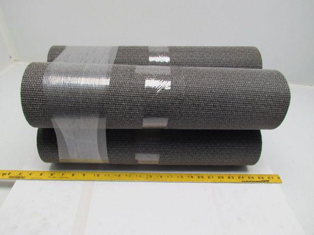 Black PVC Rubber Rough Top Incline Conveyor Belt 20" Wide 4-Rolls 17' Total