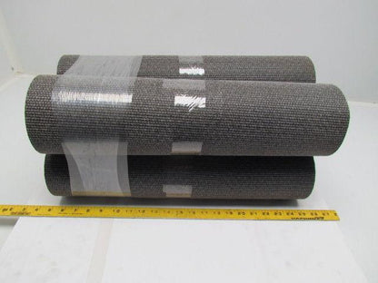 Black PVC Rubber Rough Top Incline Conveyor Belt 20" Wide 4-Rolls 17' Total