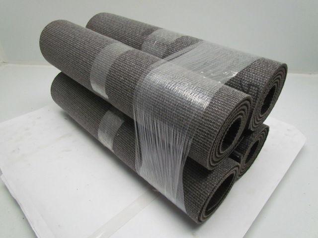 Black PVC Rubber Rough Top Incline Conveyor Belt 20" Wide 4-Rolls 17' Total