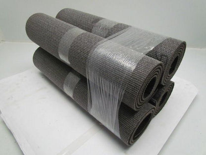 Black PVC Rubber Rough Top Incline Conveyor Belt 20" Wide 4-Rolls 17' Total