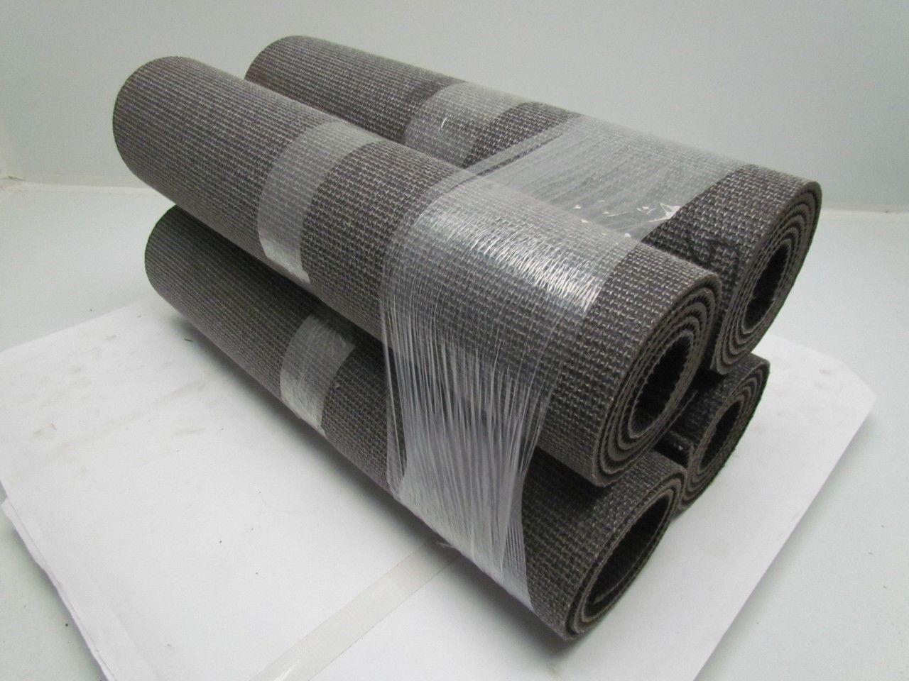 Black PVC Rubber Rough Top Incline Conveyor Belt 20" Wide 4-Rolls 17' Total