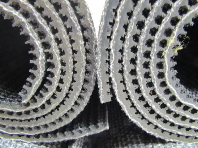 Black PVC Rubber Rough Top Incline Conveyor Belt 20" Wide 4-Rolls 17' Total