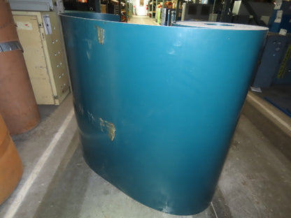 3-Ply Blue-Green PVC Rubber Smooth Top Conveyor Belt 30.75"W 47'Length 2-Sided