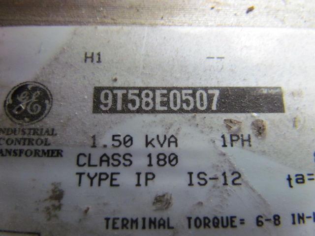 General Electric 9T58E0507 Transformer 1.5 KVA 400/480V Pri 200/120V SEec1PH
