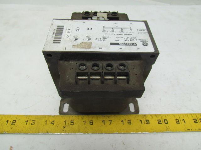 General Electric 9T58E0506 Transformer 0.25 KVA 200/400/480V Pri 120V Sec 1PH