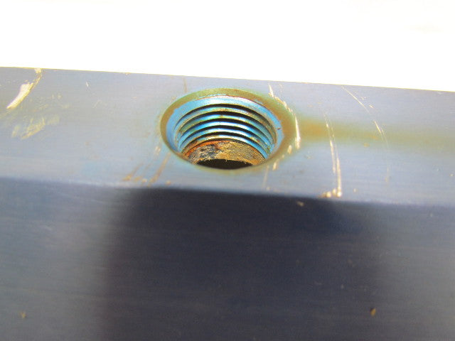 Blue Anodized Aluminium Inline Manifold NPT Ports (2) 1-1/2" In (4) 1/2" Out