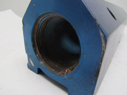 Blue Anodized Aluminium Inline Manifold NPT Ports (2) 1-1/2" In (4) 1/2" Out