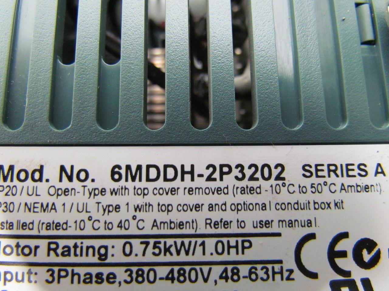 Reliance Electric 6MDDH-2P3202 AC Drive 0.75KW/1Hp 380-480VAC MD65 w/Heatsink