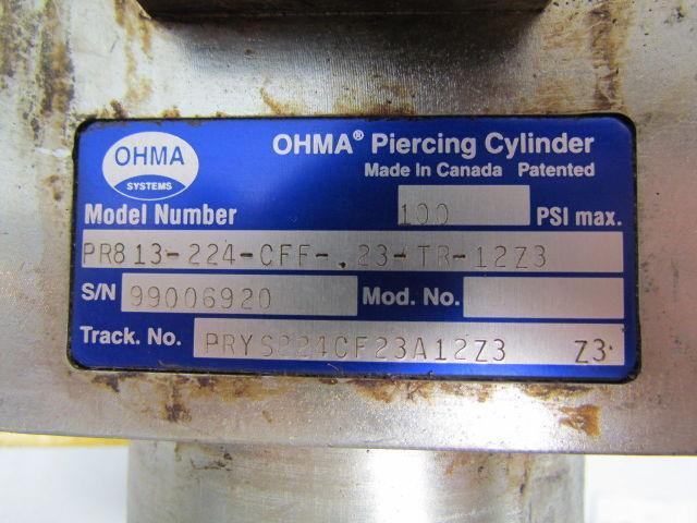 PR-813-224-CFF-23-TR-12Z3 Pneumatic Air Cylinder Piercing 3-1/4"Bore 3"Stroke