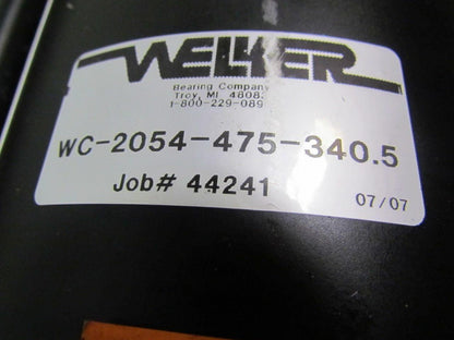 Welker Bearing WC-2054-475-340.5 Pneumatic Air Cylinder 8" Bore 47.5" Stroke