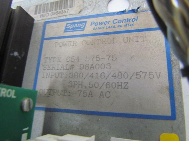 Spang 654-575-75 Synchronous Definite Purpose 3PH SCR Power Control Unit