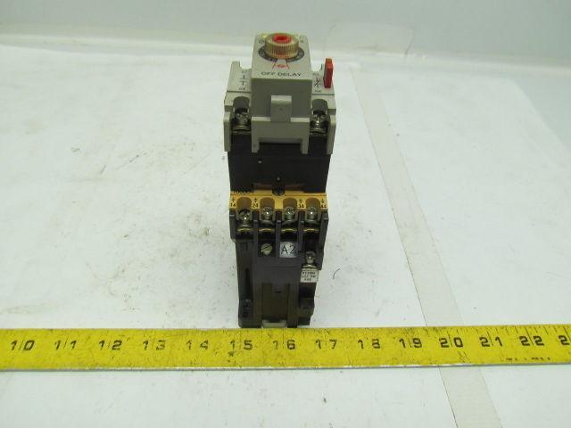 Allen Bradley 700DC-F400 Contactor Relay 600V 10A 24VDC w/196-FTB Delay Timer