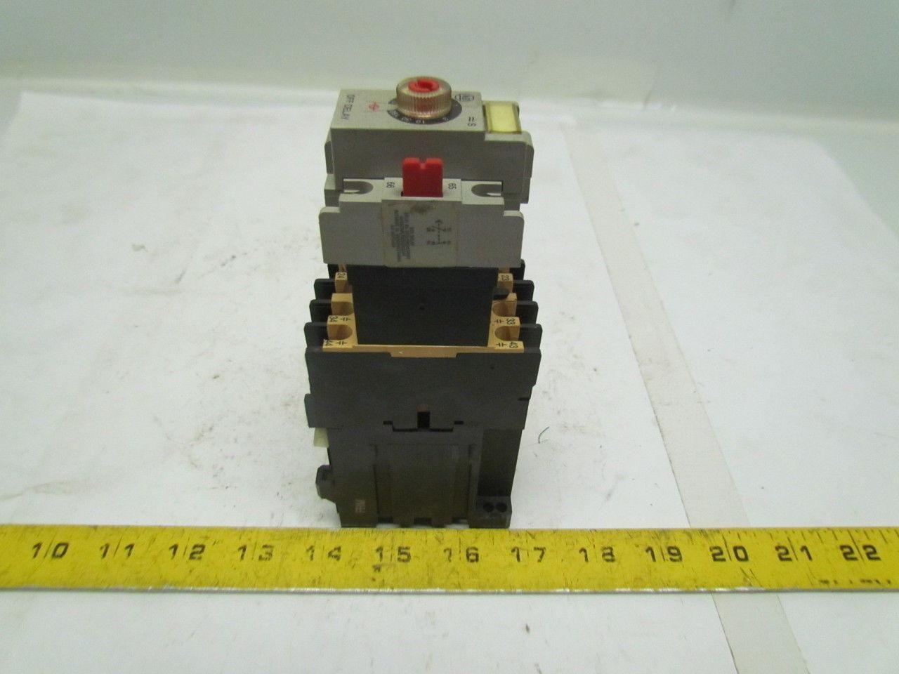 Allen Bradley 700DC-F400 Contactor Relay 600V 10A 24VDC w/196-FTB Delay Timer