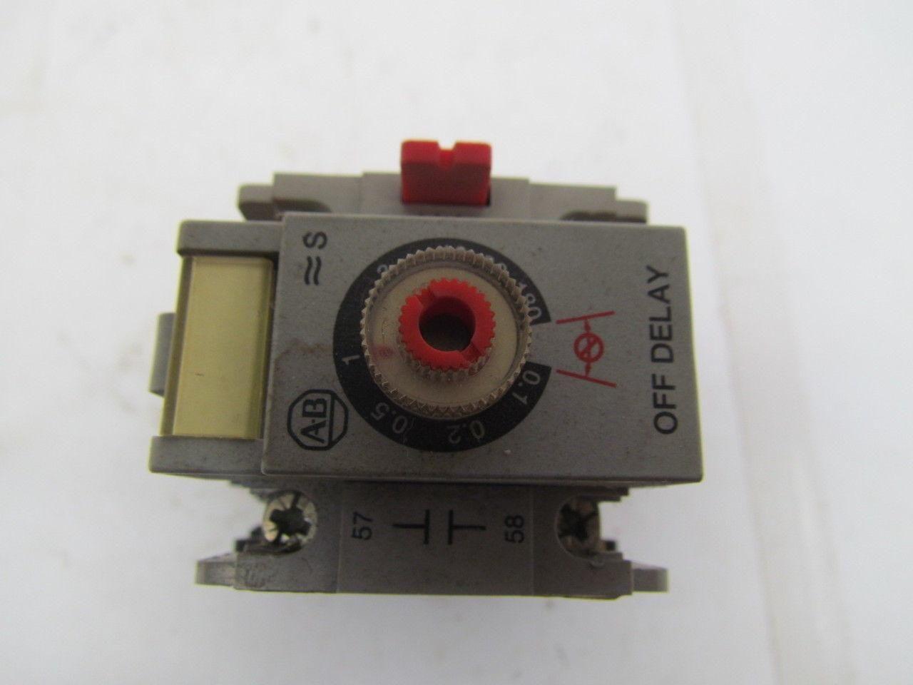 Allen Bradley 700DC-F400 Contactor Relay 600V 10A 24VDC w/196-FTB Delay Timer