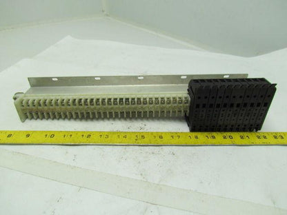 Allen Bradley 1492-F 29 Terminal Blocks w/(11)Circuit Breakers On 7/8" Bar