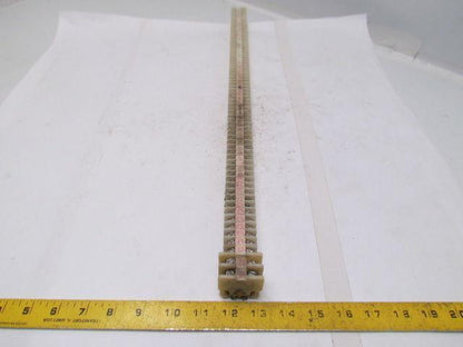 Allen Bradley 1492-F 68 Terminal Blocks On 7/8" Wide DIN Rail 23-7/8 Long