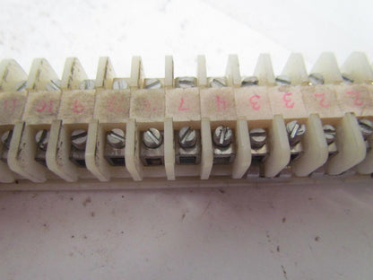Allen Bradley 1492-F 68 Terminal Blocks On 7/8" Wide DIN Rail 23-7/8 Long