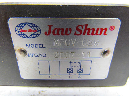 Jaw Shun MPCV-02W 2007-11 Stacked Relief Valve