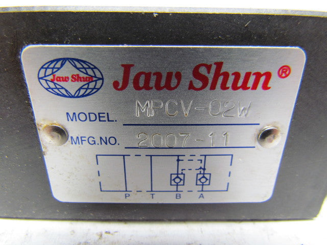 Jaw Shun MPCV-02W 2007-11 Stacked Relief Valve