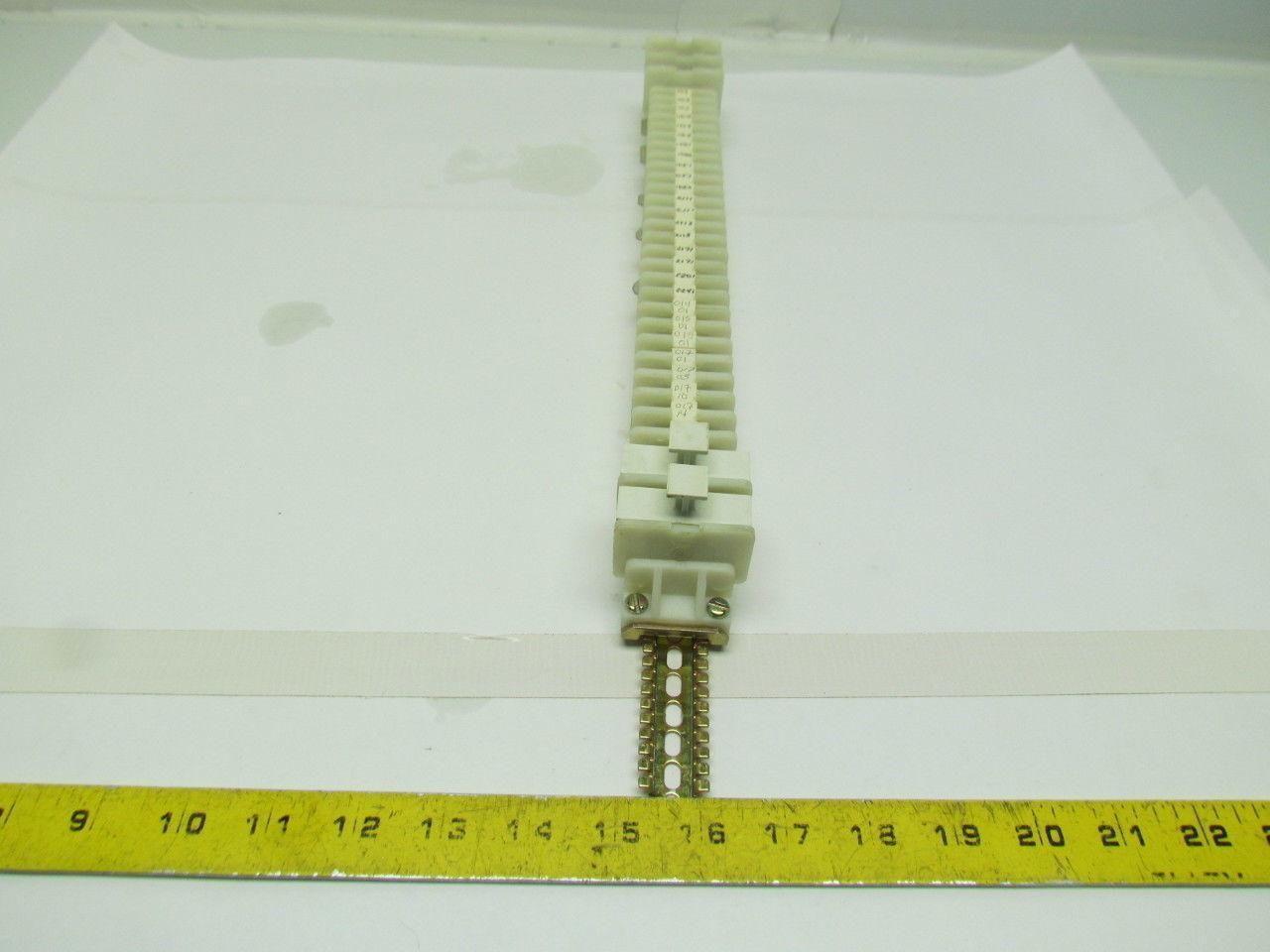 17-5/8" Long DIN Rail w/(28) 1492-CA Terminal Blocks &(4) 1492-CF Fuse Holders