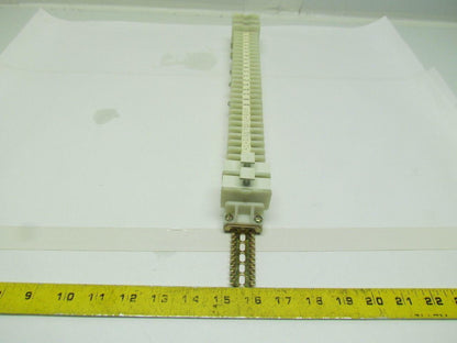 17-5/8" Long DIN Rail w/(28) 1492-CA Terminal Blocks &(4) 1492-CF Fuse Holders