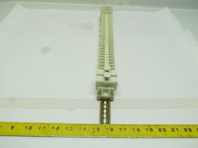 17-5/8" Long DIN Rail w/(28) 1492-CA Terminal Blocks &(4) 1492-CF Fuse Holders