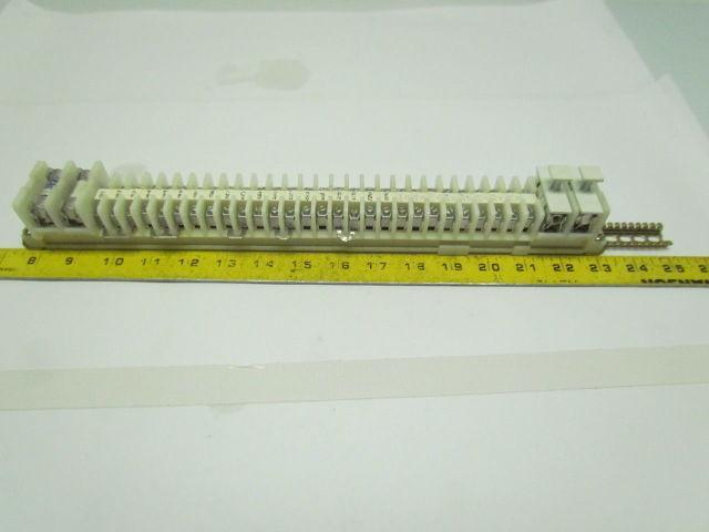 17-5/8" Long DIN Rail w/(28) 1492-CA Terminal Blocks &(4) 1492-CF Fuse Holders