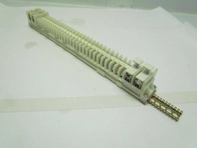 17-5/8" Long DIN Rail w/(28) 1492-CA Terminal Blocks &(4) 1492-CF Fuse Holders