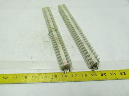 Allen Bradley 1492 Style F 62 Terminal Blocks On 7/8" Wide DIN Rail 11-1/2 Long
