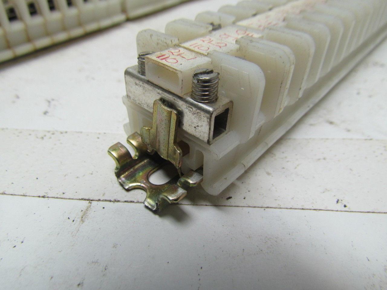 Allen Bradley 1492 Style F 62 Terminal Blocks On 7/8" Wide DIN Rail 11-1/2 Long