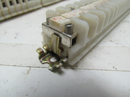 Allen Bradley 1492 Style F 62 Terminal Blocks On 7/8" Wide DIN Rail 11-1/2 Long