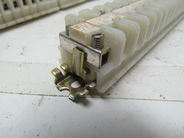 Allen Bradley 1492 Style F 62 Terminal Blocks On 7/8" Wide DIN Rail 11-1/2 Long