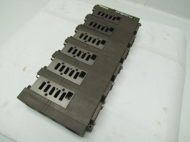 Numatics Flexiblok 005-131B 6 Manifold Blocks w/2 End Caps 1/4" NPTF Mark 15 Ser