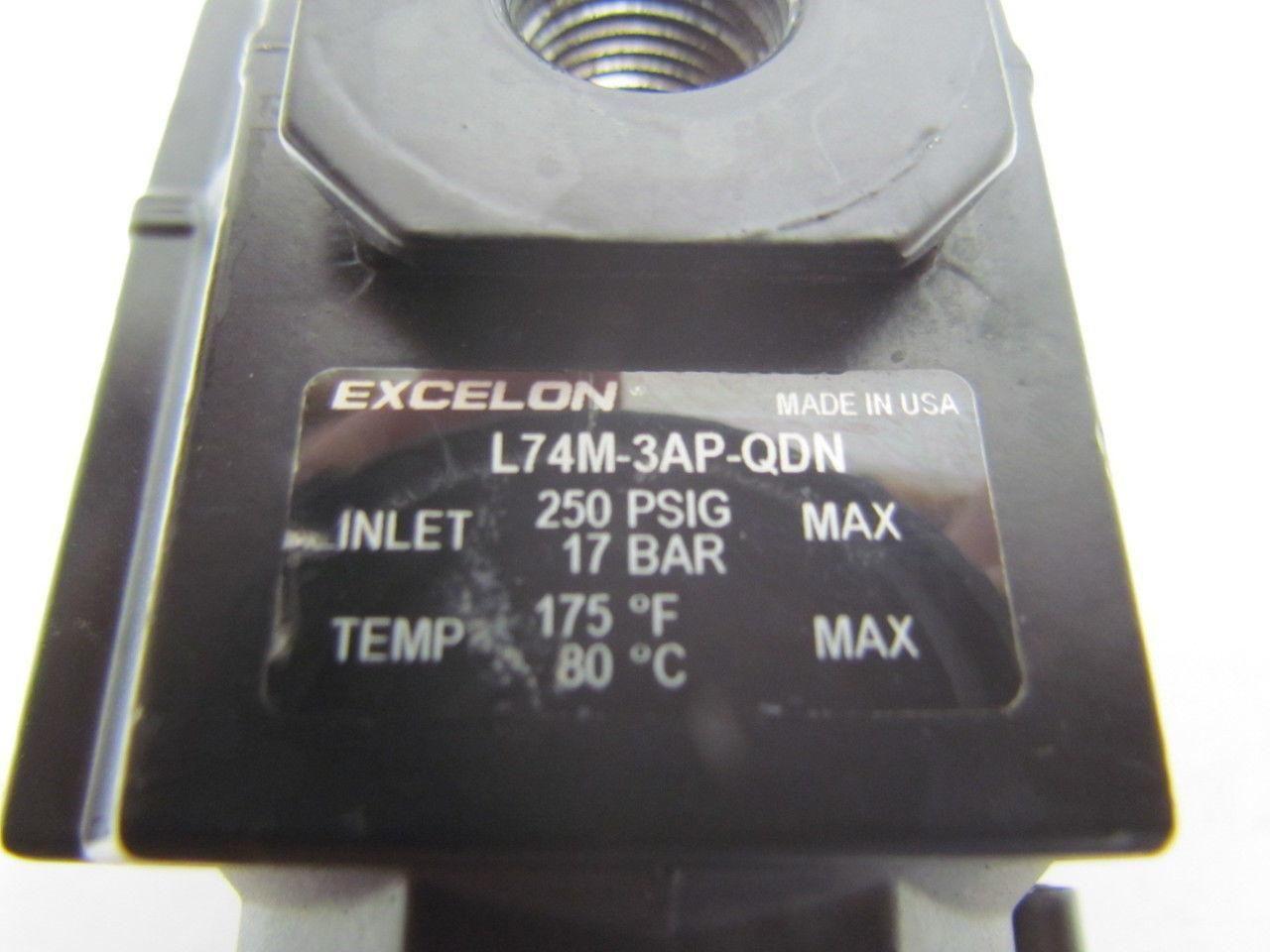 Norgren Excelon L74M-3AP-QDN Micro-Fog Inline Pneumatic Lubricator 3/8NPTF Ports