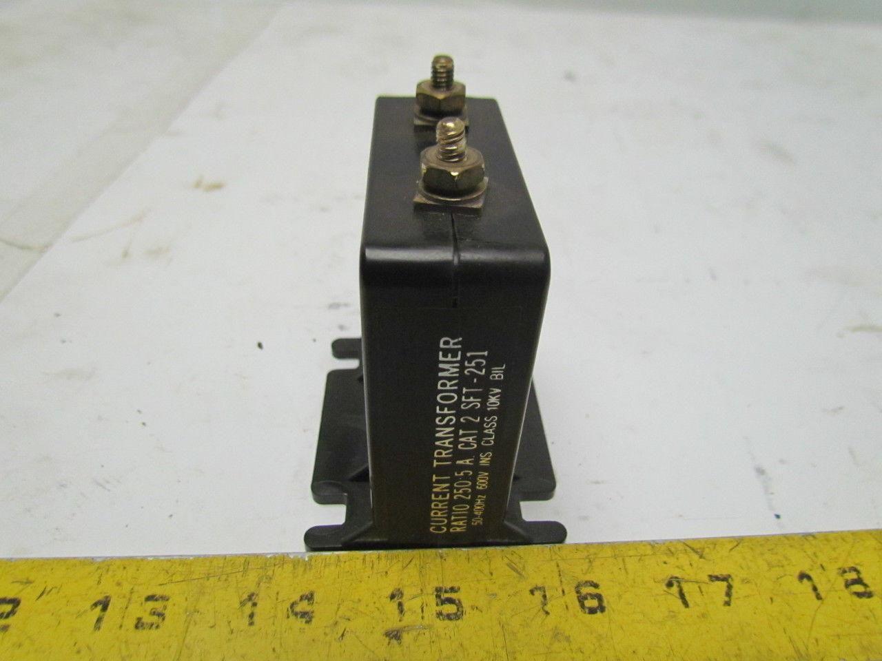 Ram Meter 2SFT-251 Current Transformer Ratio 250:5 600V 10KV 50-400HZ