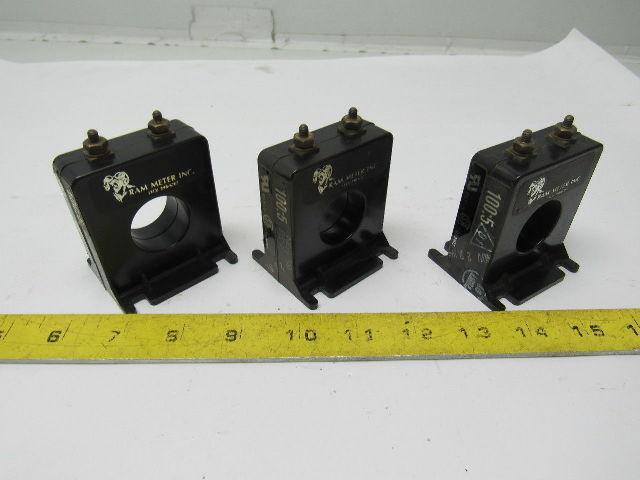 Ram Meter 2SFT-101 Current Transformer Ratio 100:5 600V 10KV 50-400HZ Lot of 3