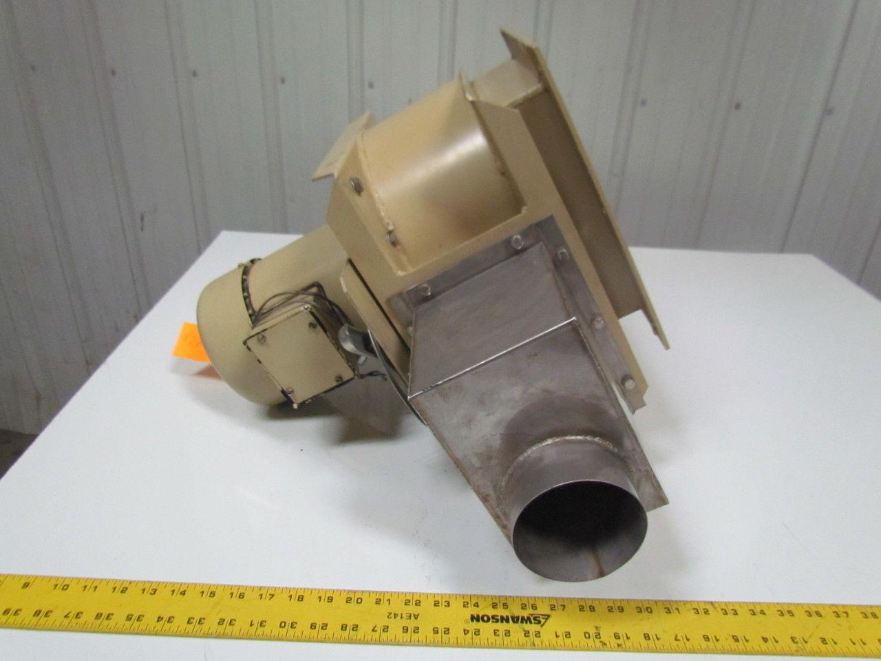 Exhaust Blower Fan W/Damper Forward Curve 1HP Motor 3PH 3450RPM 200-230/460V