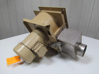 Exhaust Blower Fan W/Damper Forward Curve 1HP Motor 3PH 3450RPM 200-230/460V