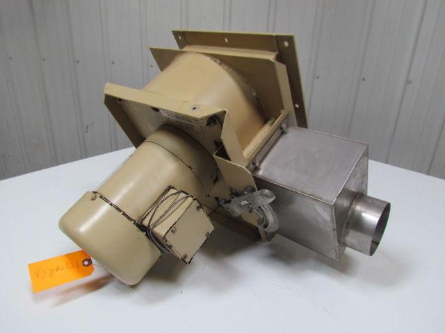 Exhaust Blower Fan W/Damper Forward Curve 1HP Motor 3PH 3450RPM 200-230/460V