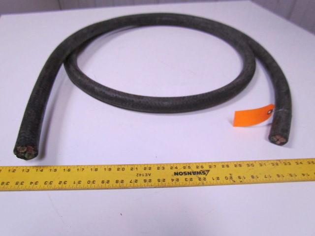 AIW Powerflex 90 2AWG 4/C Type W Portable 12' Power Cable 90C Wet/Dry 2000V