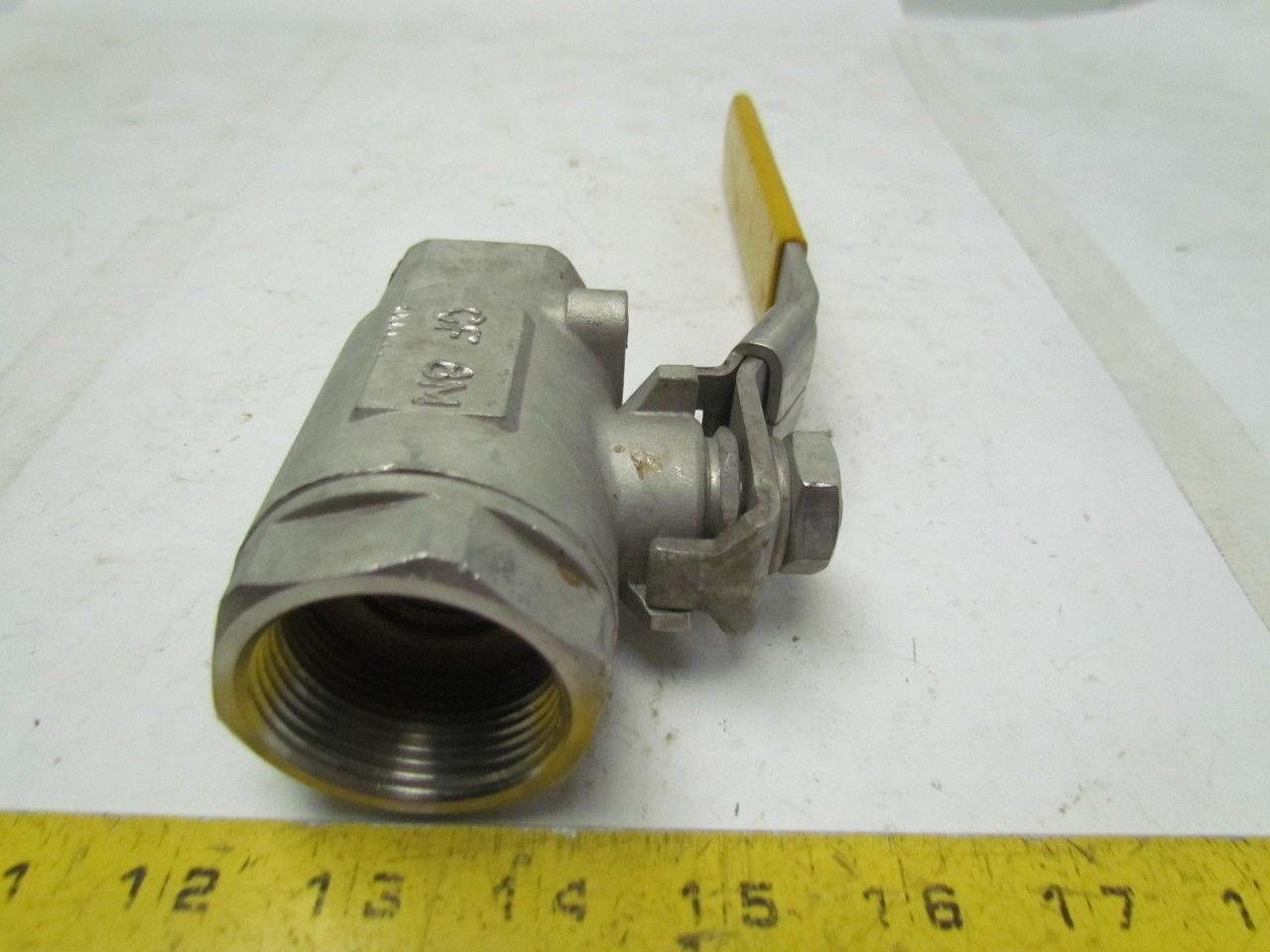 Milvaco Stainless Ball Valve 1-1/4" NPT Double Reduced Port Firesafe 2000 PSI
