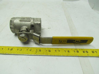 Milvaco Stainless Ball Valve 1-1/4" NPT Double Reduced Port Firesafe 2000 PSI