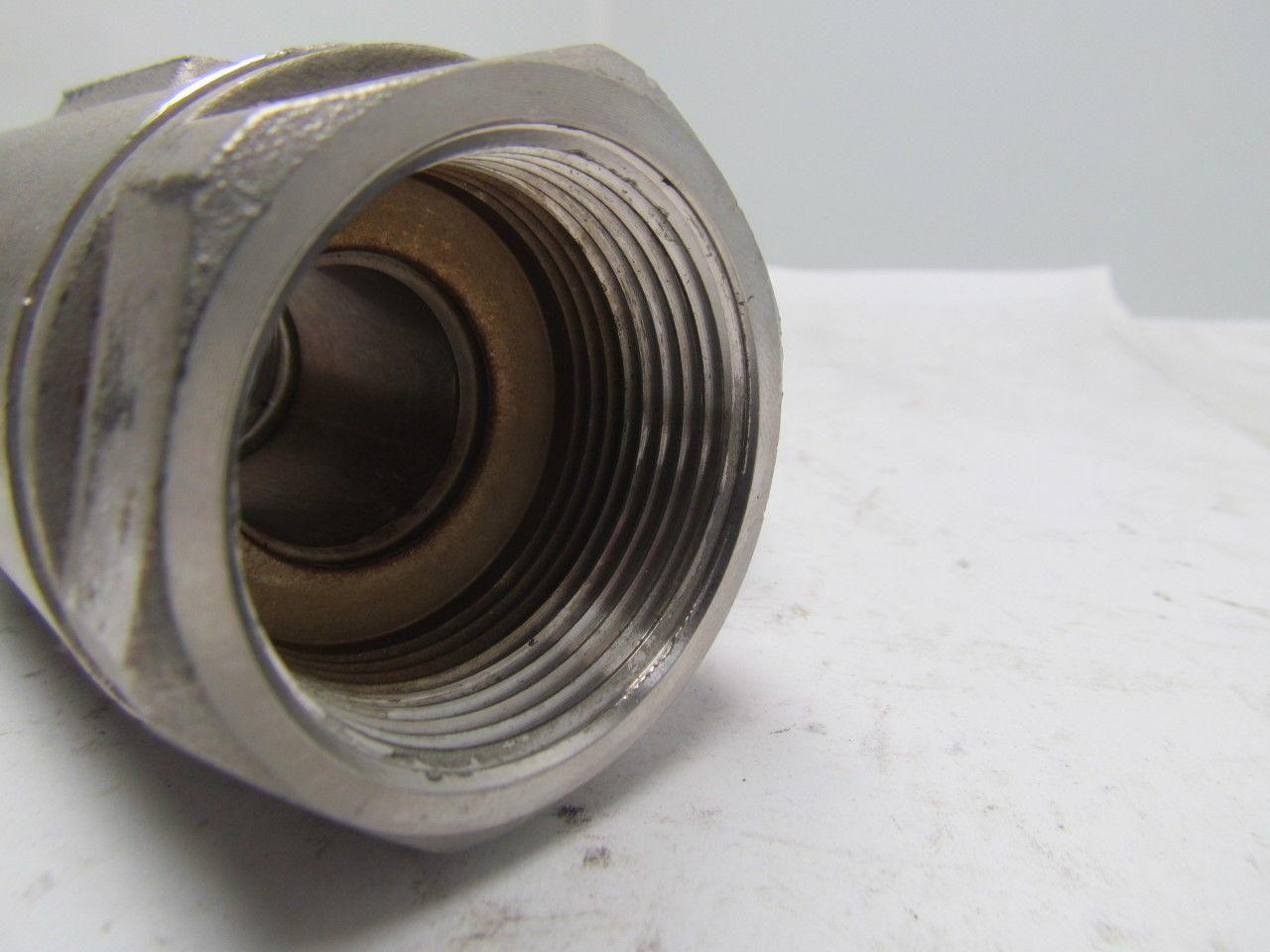 Milvaco Stainless Ball Valve 1-1/4" NPT Double Reduced Port Firesafe 2000 PSI
