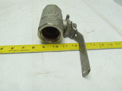 Sharpe Stainless Ball Valve 1-1/2"NPT 2 Piece Standard Port Locking Handle