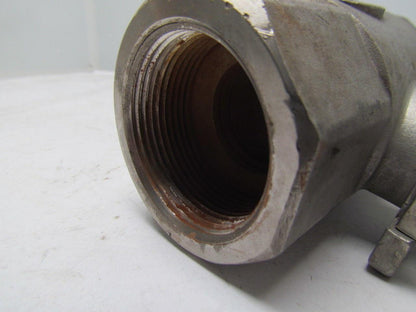 Sharpe Stainless Ball Valve 1-1/2"NPT 2 Piece Standard Port Locking Handle