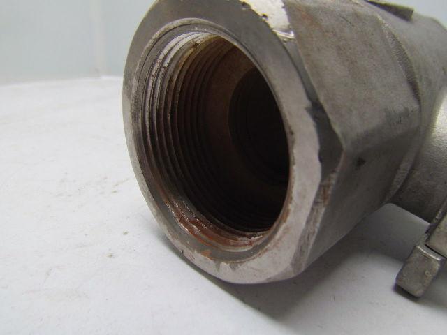 Sharpe Stainless Ball Valve 1-1/2"NPT 2 Piece Standard Port Locking Handle