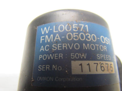 Omron W-L00571 FMA-05030-OS1 50W 3000 AC Servo Motor