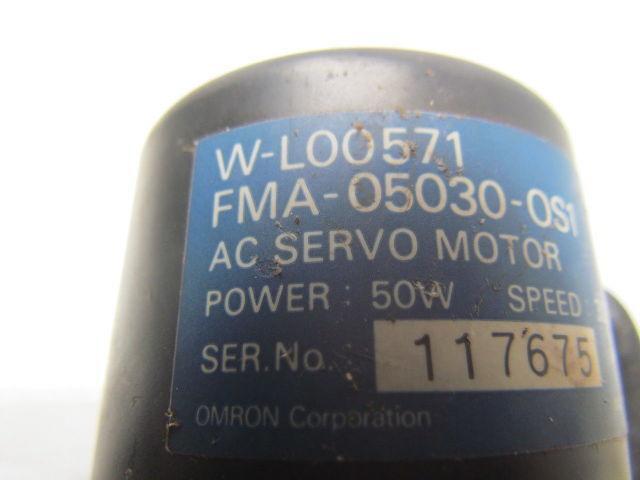 Omron W-L00571 FMA-05030-OS1 50W 3000 AC Servo Motor