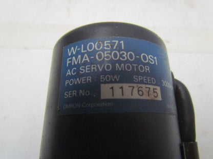 Omron W-L00571 FMA-05030-OS1 50W 3000 AC Servo Motor